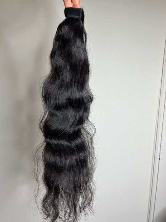 Natural wavy ponytail