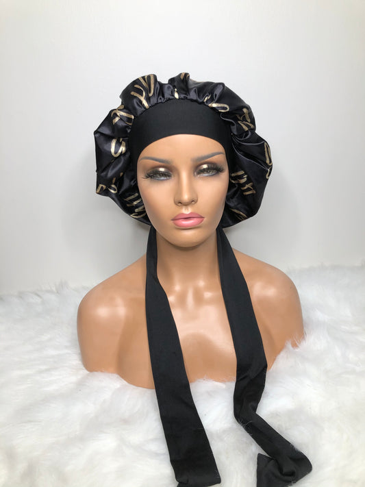 BLACK SILK GH BONNET