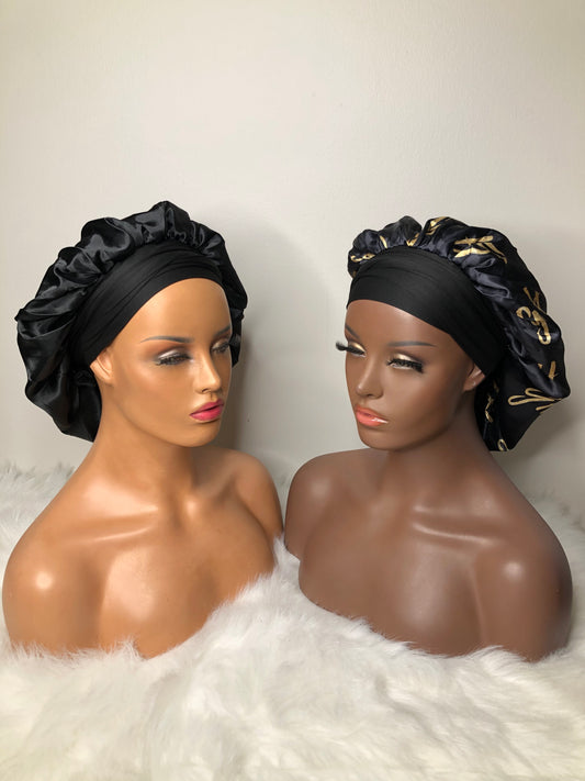 BLACK SILK GH BONNET